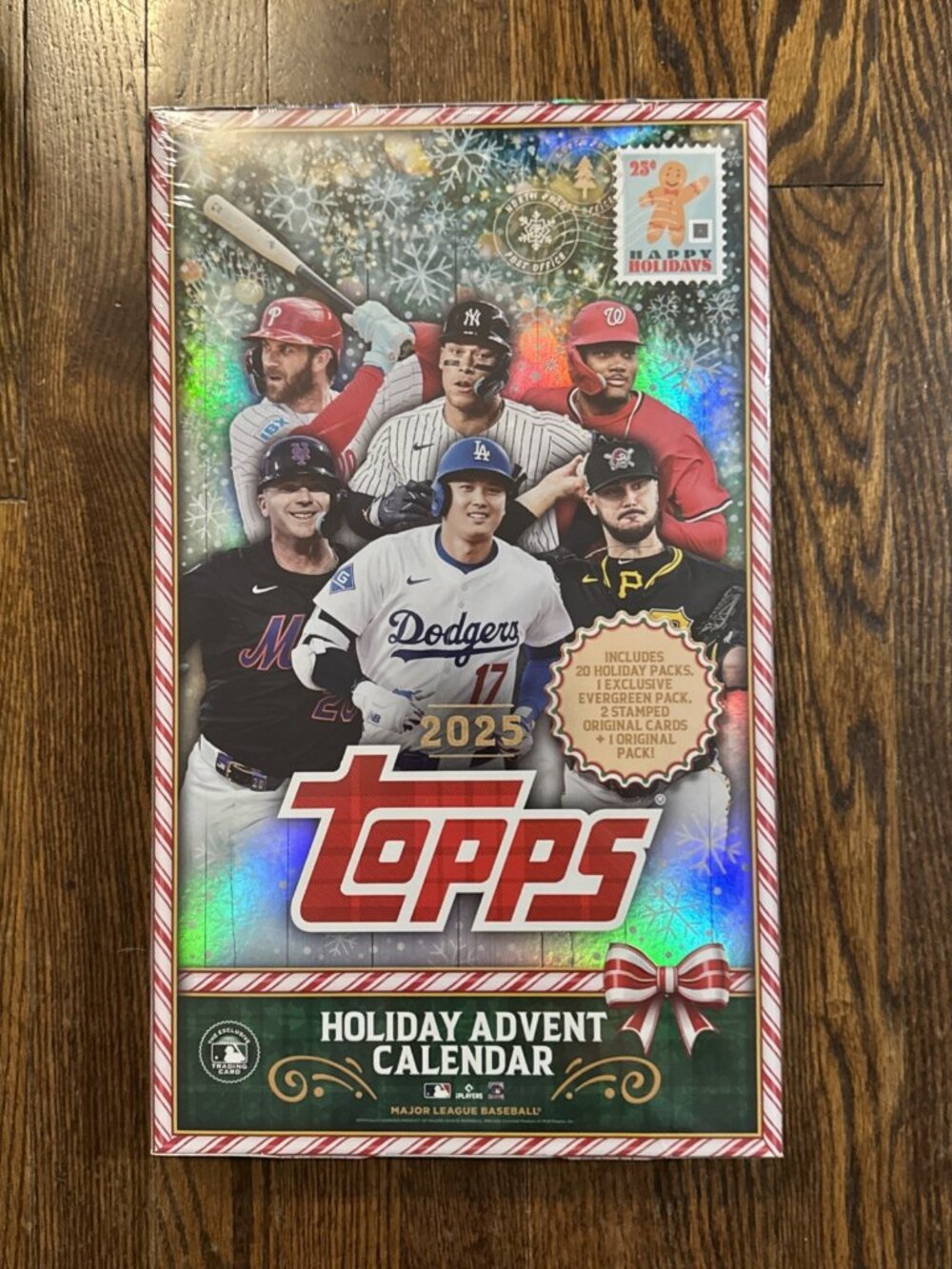 2025 Topps MLB Trading Card Holiday Advent Calendar Box Factory Sealed